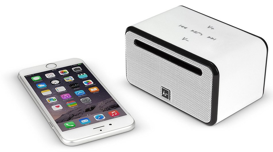 KitSound Ignite Mini Universal Portable Wireless Bluetooth Speaker Compatible with Smartphones and Tablets - White N2