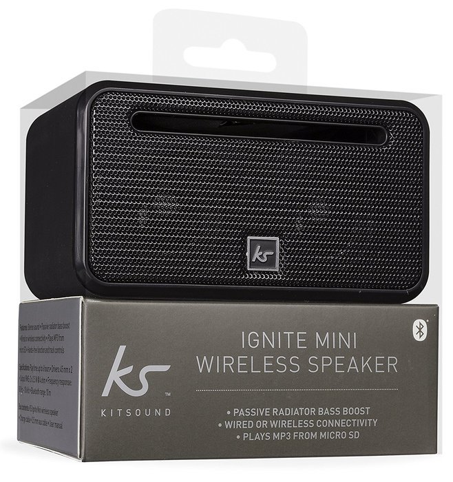 KitSound Ignite Mini Universal Portable Wireless Bluetooth Speaker Compatible with Smartphones and Tablets - White N10