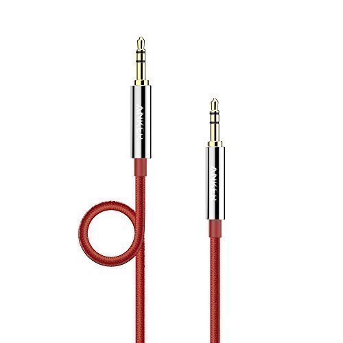 Anker 3.5mm Nylon Braided Auxiliary Audio Cable (4ft / 1.2m) Tangle-Free AUX Cable for Headphones, iPods, iPhones...