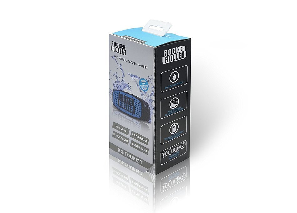 Rockerroller Ro-tourist Waterproof/ Shockproof Bluetooth Speaker. Outdoors/ Shower Water Resistant Wireless Speaker... N4
