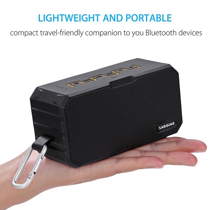 Wireless Speaker, Kingland Waterproof Mini Bluetooth Speaker, Dual Driver 7W, Super Bass Sound, 2500mAh Power... N4
