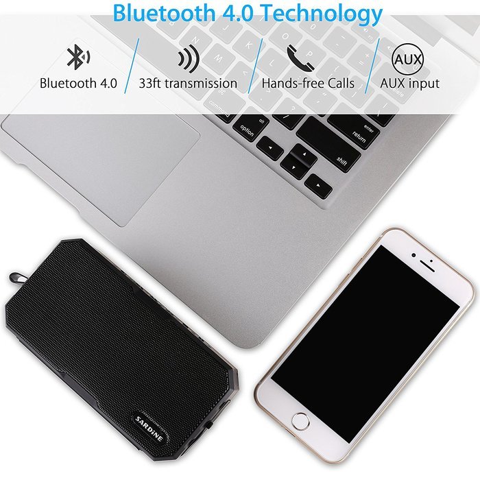 Wireless Speaker, Kingland Waterproof Mini Bluetooth Speaker, Dual Driver 7W, Super Bass Sound, 2500mAh Power... N5