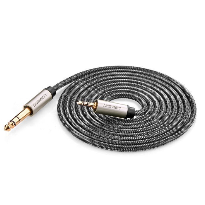 Ugreen Gold Plated 3.5mm 1/8" Male to 6.35mm 1/4" Male Stereo Audio Cable 3 Feet N3