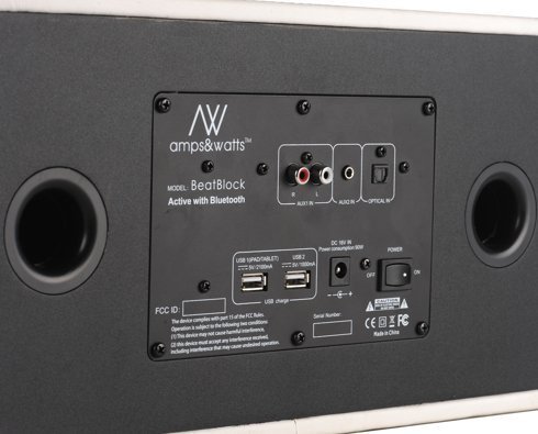 AmpsAndWatts Wireless portable bluetooth v4.0 hi-fi speaker BeatBlock (Black) N3