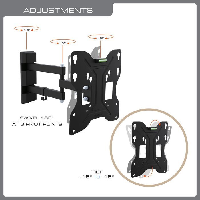 QualGear QG-TM-001 37-Inch to 70-Inch Universal Ultra Slim Low Profile Picture Hanging Style Wire Rope Wall Mount... N47