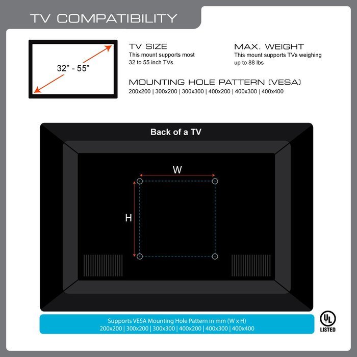 QualGear QG-TM-001 37-Inch to 70-Inch Universal Ultra Slim Low Profile Picture Hanging Style Wire Rope Wall Mount... N67