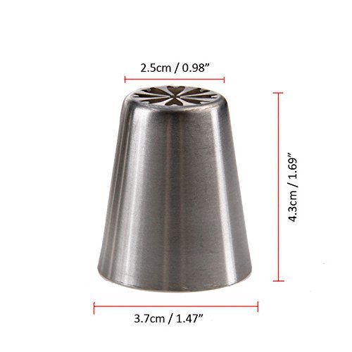 Delight eShop 45Pcs Russian Flower Piping Tulip Icing Nozzles Cake Decoration Baking Tools Set N5