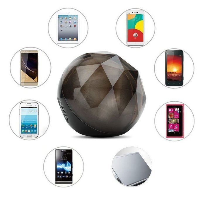 OWIKAR Bluetooth Speakers, Portable LED Color Lights Changing Magic Crystal Ball Wireless Speaker FM Radio TF... N3