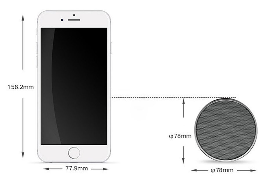 Touchshop Portable Wireless Bluetooth Speaker Built-in Mic for Handsfree Speakerphone AUX Input Enhanced Bass... N3