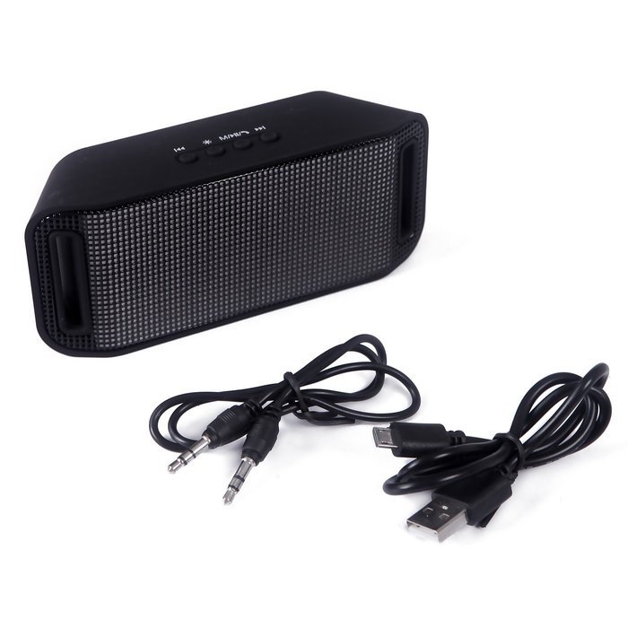 HDE Bluetooth Speaker Wireless LED Light Up Mini Portable Music Player for Smart Phone Tablet PC (Black) N2