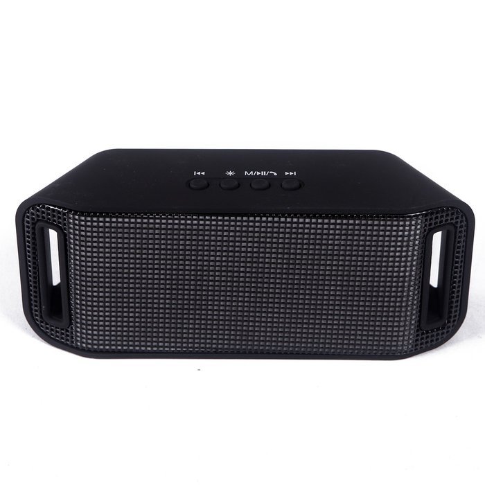HDE Bluetooth Speaker Wireless LED Light Up Mini Portable Music Player for Smart Phone Tablet PC (Black) N8