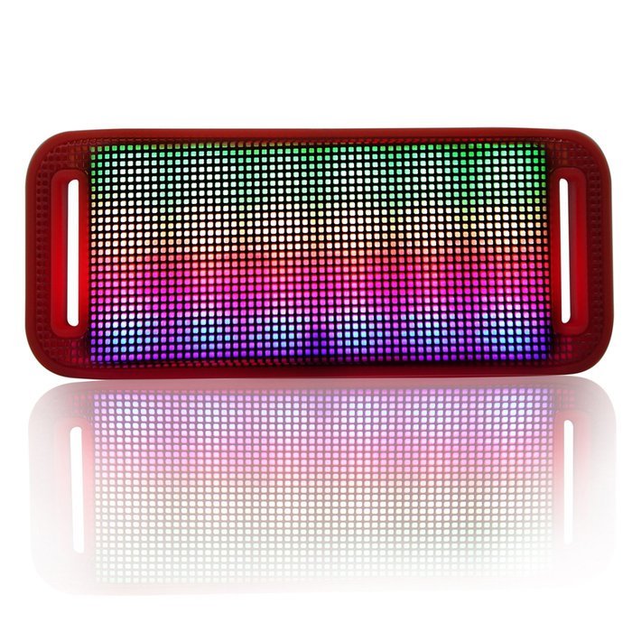 HDE Bluetooth Speaker Wireless LED Light Up Mini Portable Music Player for Smart Phone Tablet PC (Black) N9