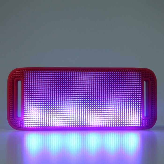 HDE Bluetooth Speaker Wireless LED Light Up Mini Portable Music Player for Smart Phone Tablet PC (Black) N13