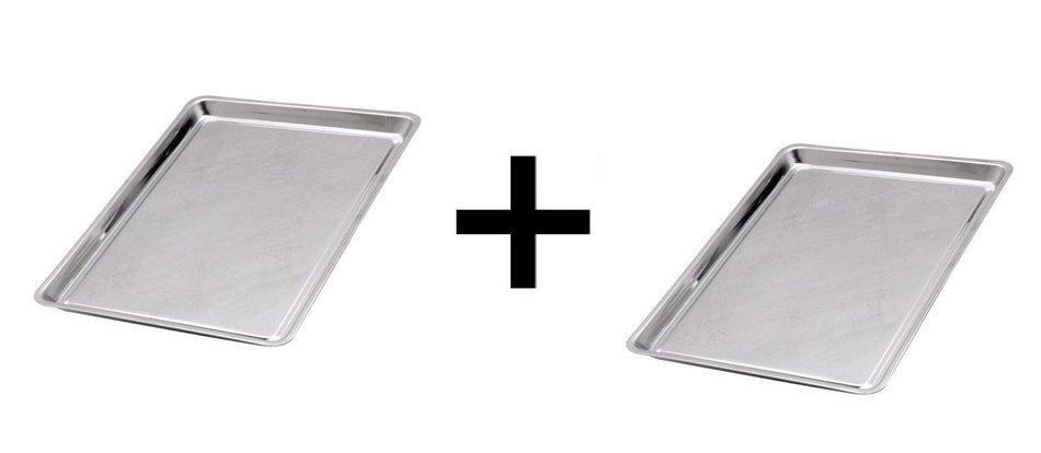 Norpro Stainless Steel 10X15" Jelly Roll Baking Pan Cookie Sheet (2-Pack)
