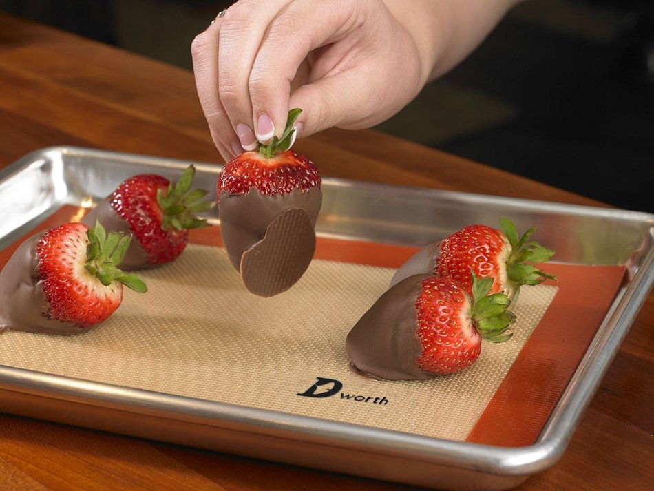 Dworth Professional Non-Stick Cookie Silicone Baking Mat - Food Grade Pastry Mat - 2 Pack N3