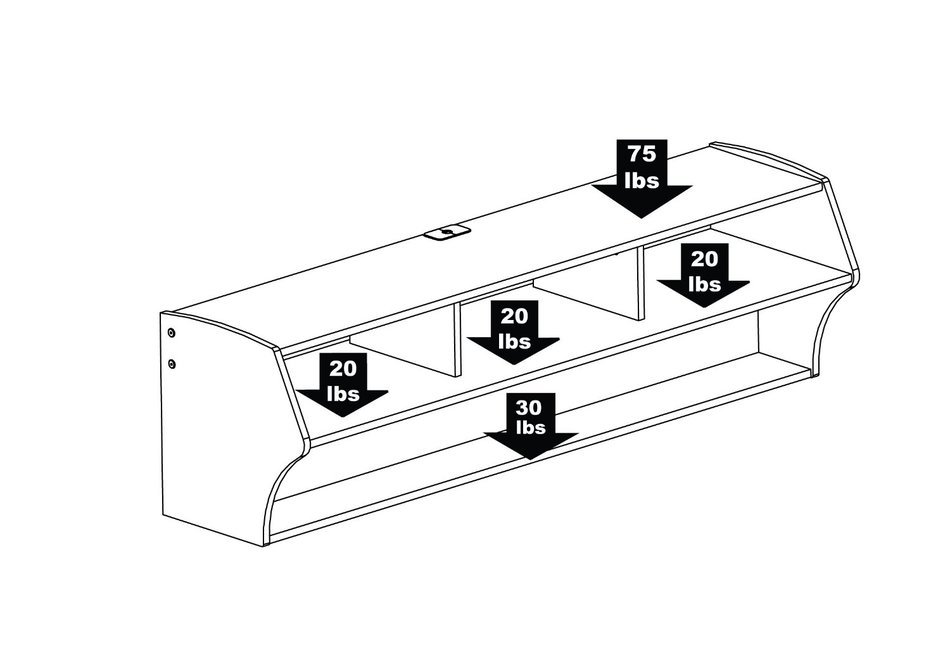 Black Altus Plus 58" Floating TV Stand N7