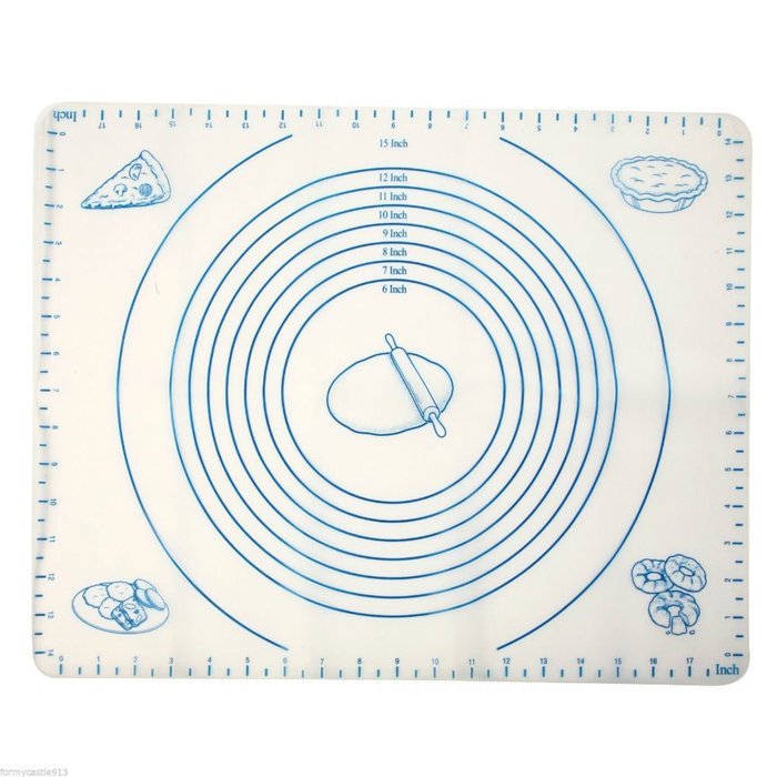 42 Silicone Pastry Mat Baking Sheet Liner Measures Dough or Pie Crusts Must Have