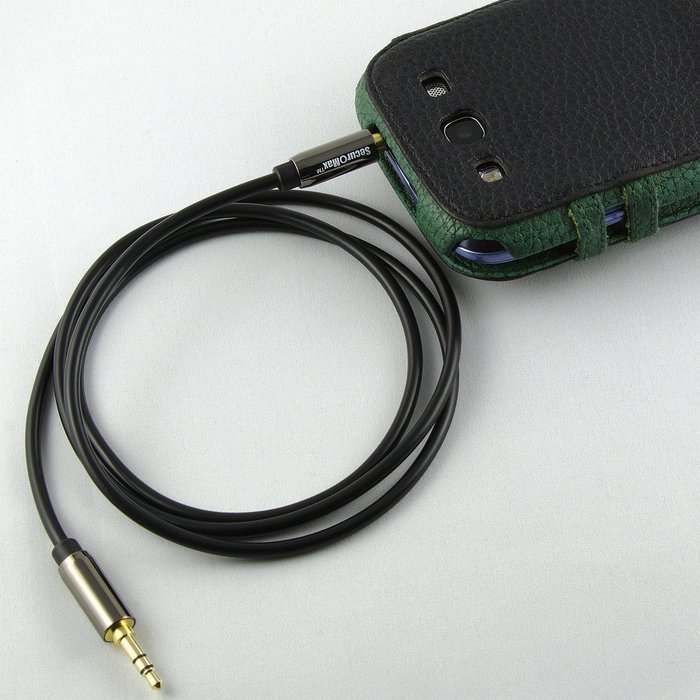 SecurOMax Male to Male Aux Cable with Shielded Cord, 6 Feet N5
