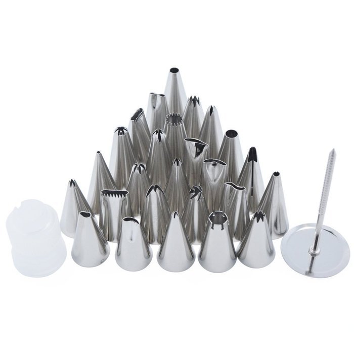 Acekit 26 Pack of Icing Piping Nozzles Cake Decoration Tips Set Home Baking DIY Tool With Two Pastry Bag Coupler... N2