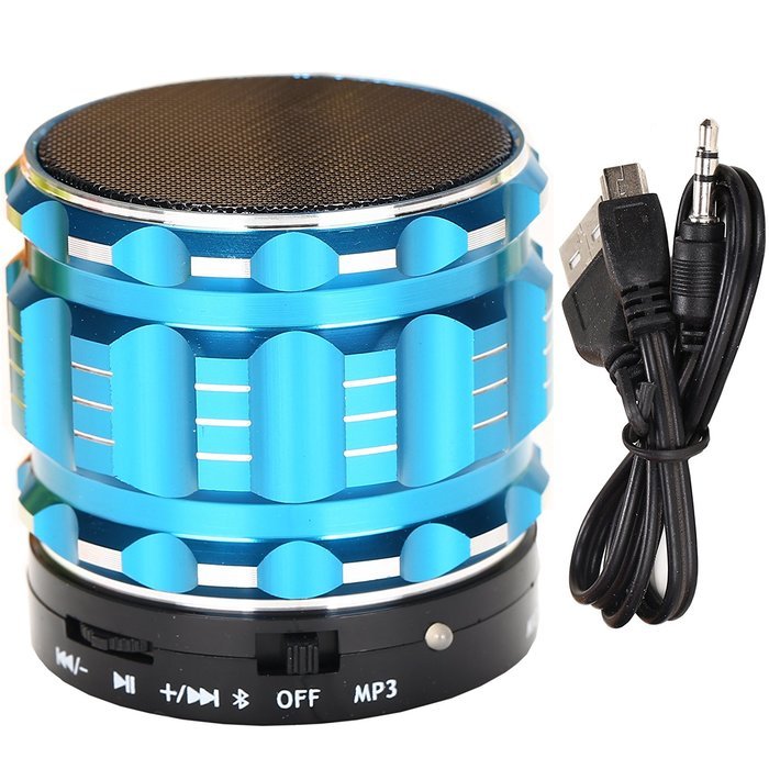 Hopestar Metal Steel Bluetooth Wireless Portable Speaker with FM Radio (Blue) N2
