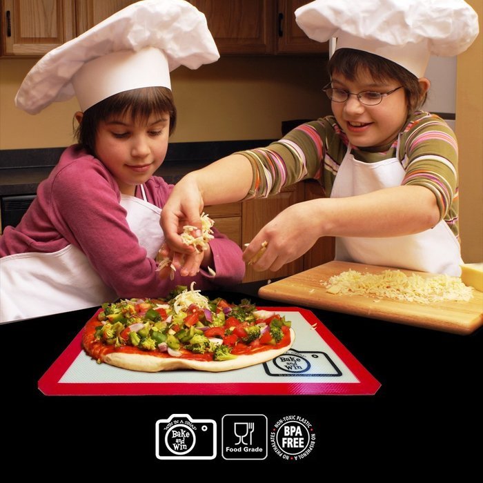 Bake and Win Nonstick Silicone Baking Mat. Large Half Sheet: 16 1/2 inches x 11 5/8 inches N3