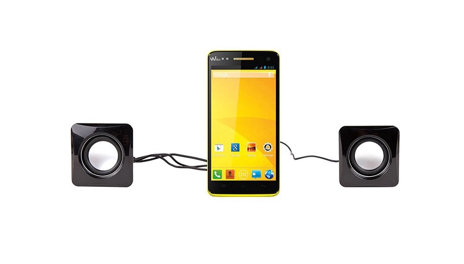 DURAGADGET Small & Portable USB Powered Phone Speakers With Volume Dial For Wiko Rainbow / Wax / Mazing / Getaway...