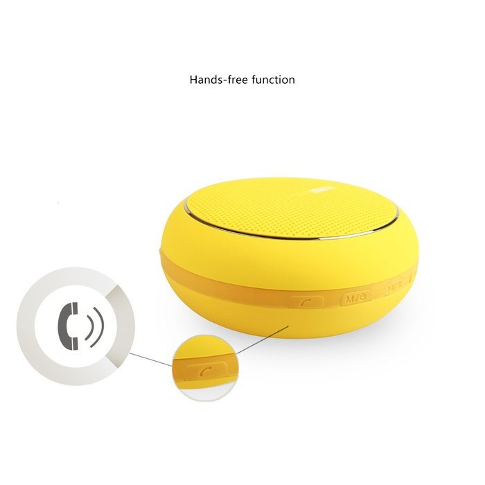 Mifa F1 Portable Bluetooth Speakers Yellow,rugged Ip45 Waterproof Speakers with 3w Powerful Driver/built-in Mirophone... N2