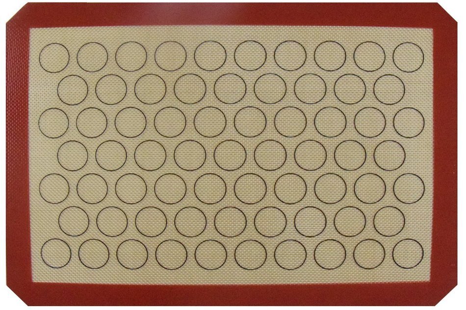 Homankit Silicone Baking Mat for Macarons, Half Sheet Size 11 5/8" x 16 1/2" Coffee, Reusable Non-Stick Liner...
