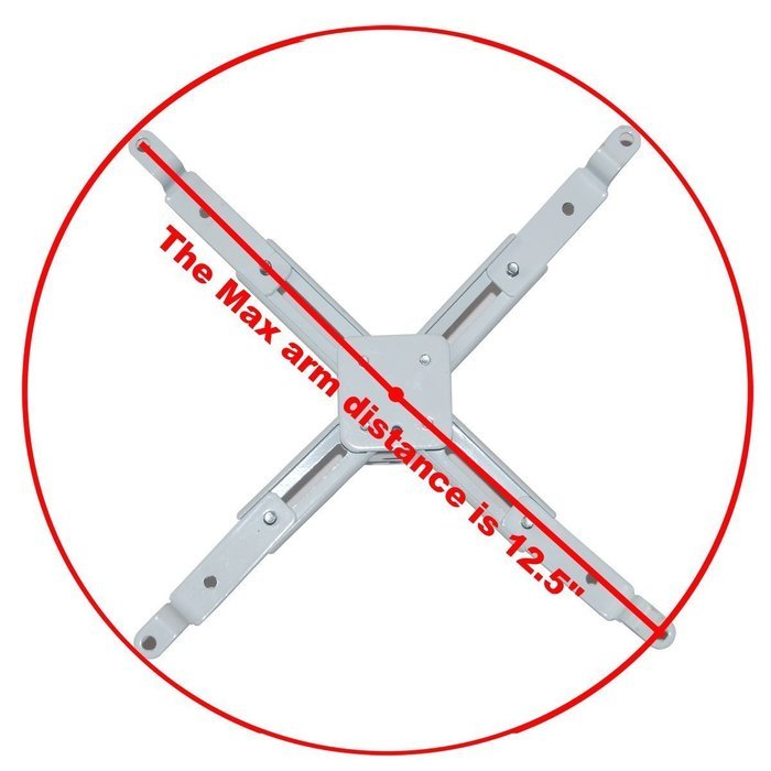 VideoSecu LCD/DLP Projector Ceiling Mount Bracket White Fits both flat or Vaulted ceiling PJ2W 1CA N3