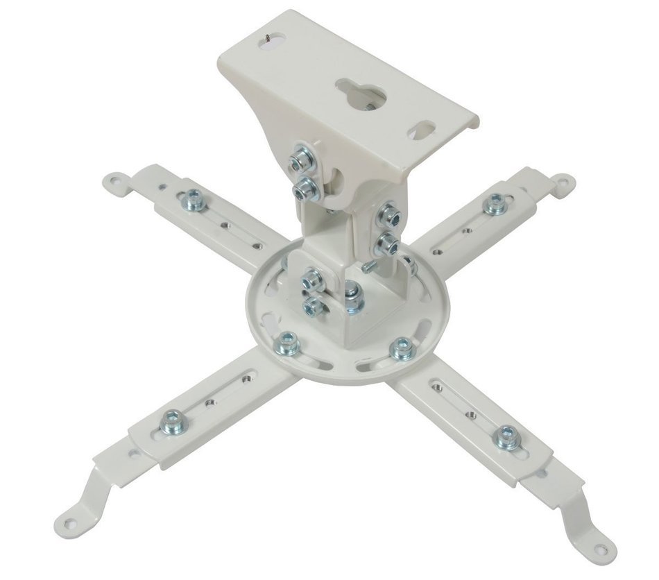 VideoSecu LCD/DLP Projector Ceiling Mount Bracket White Fits both flat or Vaulted ceiling PJ2W 1CA N8