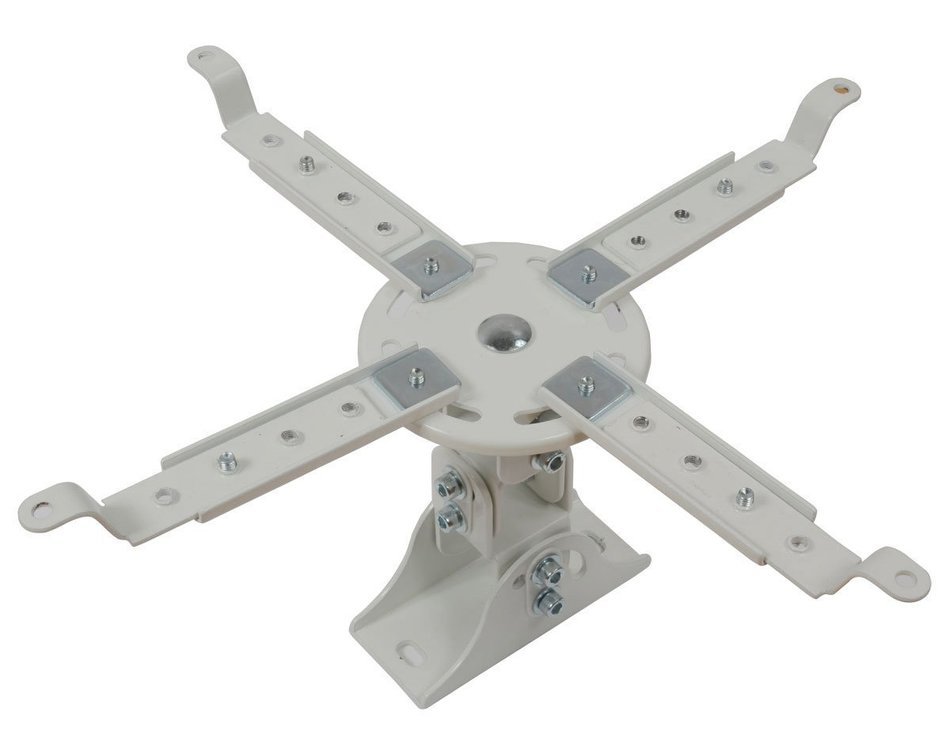 VideoSecu LCD/DLP Projector Ceiling Mount Bracket White Fits both flat or Vaulted ceiling PJ2W 1CA N13