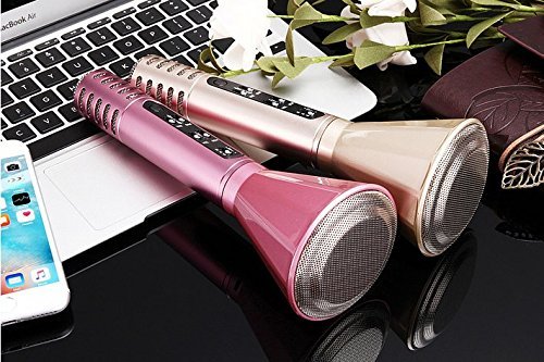 Wireless Bluetooth Karaoke Player Microphone Speaker KTV for iPhone IOS/Android Gold K98 N7