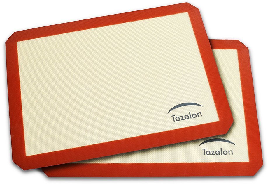 Tazalon Silicone Non-Stick Baking Mat Set of 2 Eco-Friendly 16.5&rdquo;x11.75&rdquo; Reusable Baking Sheet Liners Anti-Slip...