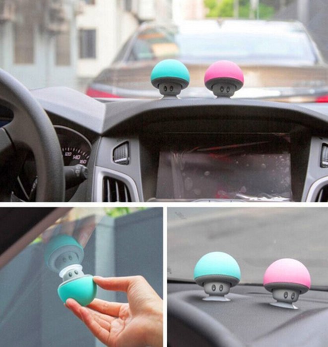 Wireless Bluetooth Mini Cartoon Lovely Mushroom Speaker with Kickstand for Cellphone (Blue),Rontel Portable Speakers... N5
