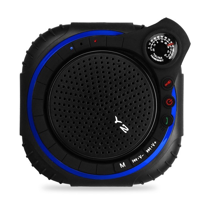 Welllon Portable Wireless Bluetooth Speaker Waterproof Shockproof Dustproof and Built-in MIC/LED Lighting/Temperature... N2