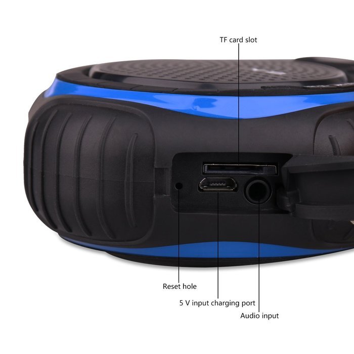Welllon Portable Wireless Bluetooth Speaker Waterproof Shockproof Dustproof and Built-in MIC/LED Lighting/Temperature... N5