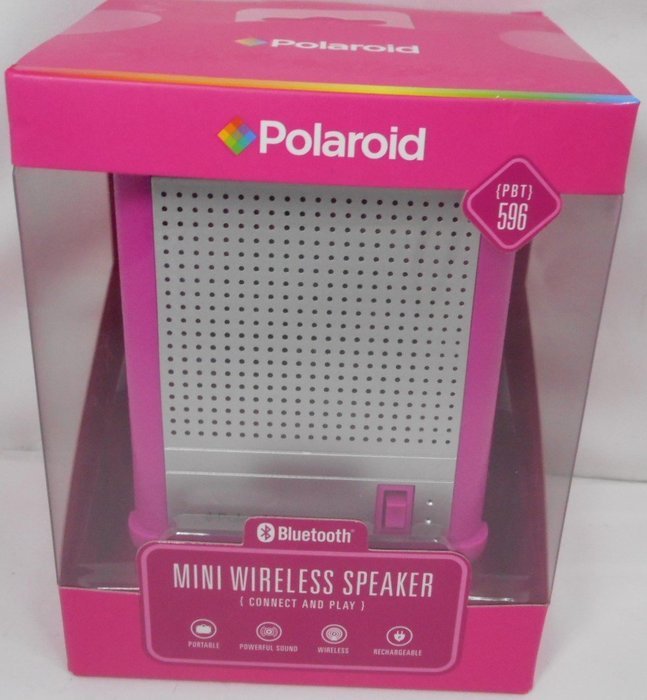 Assault Stereo Headphones (Pink/Black), Polaroid Mini Wireless Bluetooth Speaker (Pink) Bundle N2