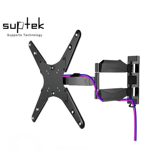 Suptek Articulating Full Motion Tv Wall Mount Bracket Ultra Slim Design Tilt Swivel & Rotation Feature For Most... N2