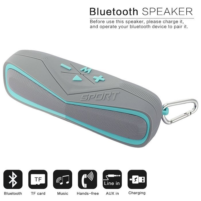 Allnice Portable Wireless Bluetooth Speaker Outdoor Sports Shockproof Waterproof Wireless Stereo Music Player... N2