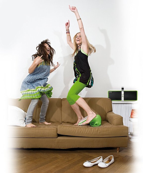 Hercules Wireless Bluetooth Speaker (White/Green) N4