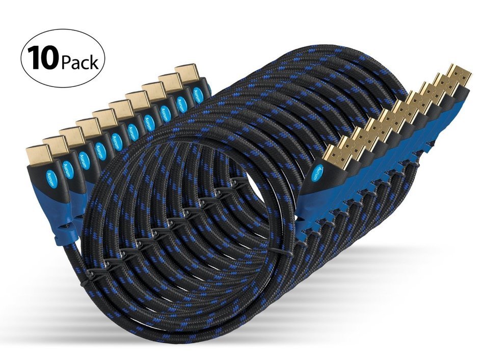 Aurum Ultra Series - High Speed HDMI Cable with Ethernet 2 Pack 6 Ft - Supports 3D & Audio Return Channel [Latest... N4