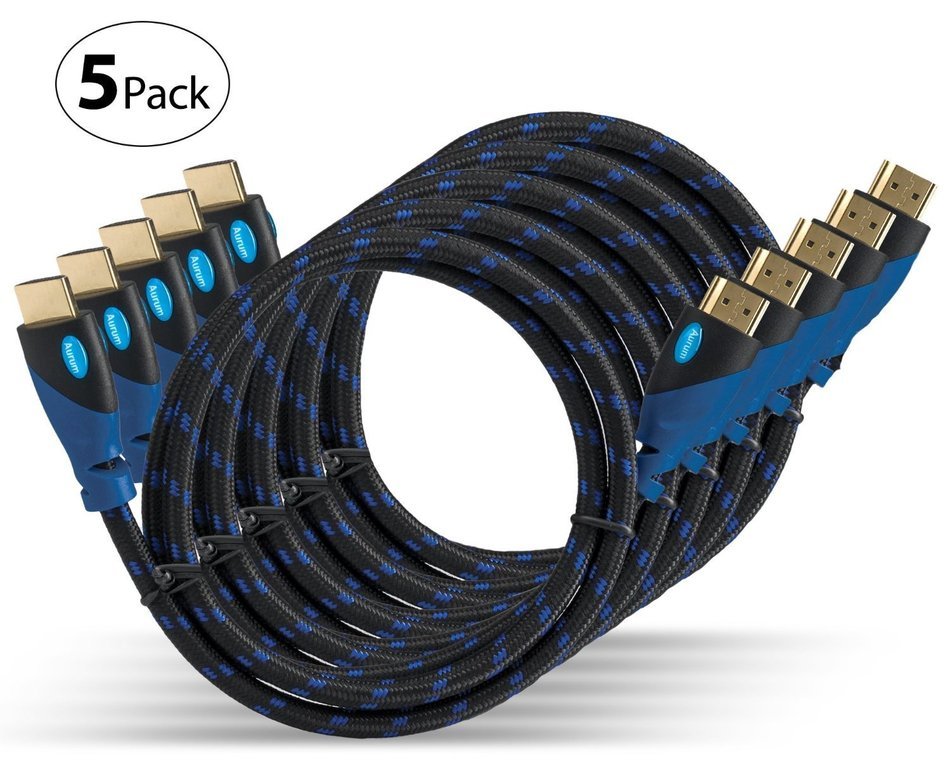 Aurum Ultra Series - High Speed HDMI Cable with Ethernet 2 Pack 6 Ft - Supports 3D & Audio Return Channel [Latest... N10