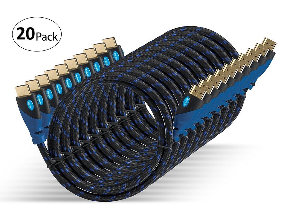 Aurum Ultra Series - High Speed HDMI Cable with Ethernet 2 Pack 6 Ft - Supports 3D & Audio Return Channel [Latest... N11