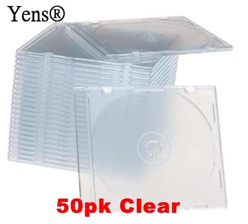 Yens CD Slim Slim CD Jewel Cases, Black, 100 Piece N2
