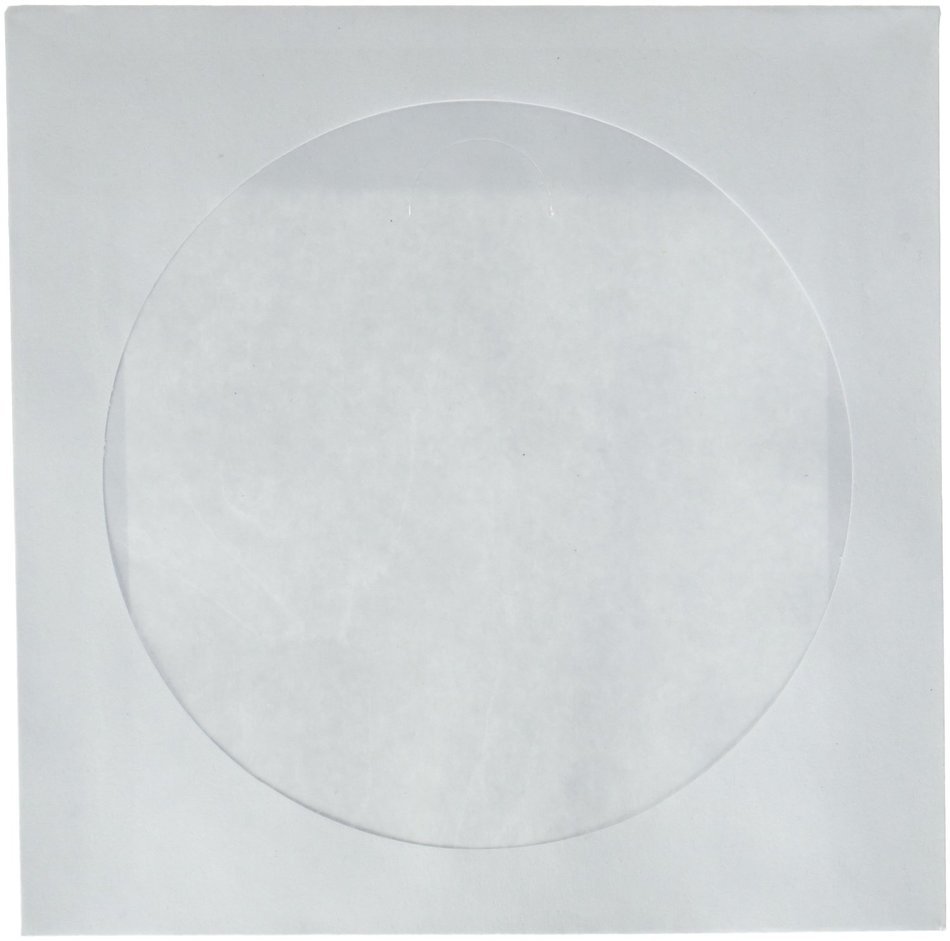 CD DVD White Paper Sleeves with Clear Window 1000 Pack