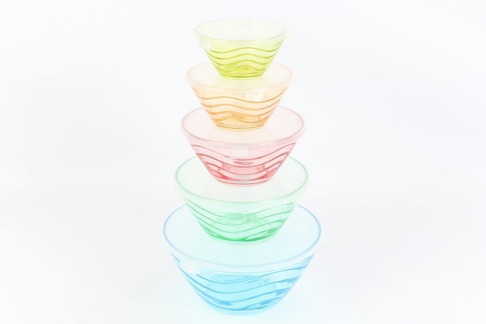 Miles Kimball Pastel Glass Bowls Set of 5