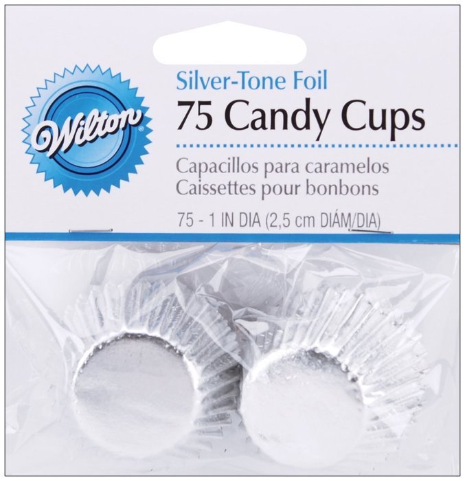 Wilton Bon Bon Baking Cups: Silver Foil, 75/Pkg.