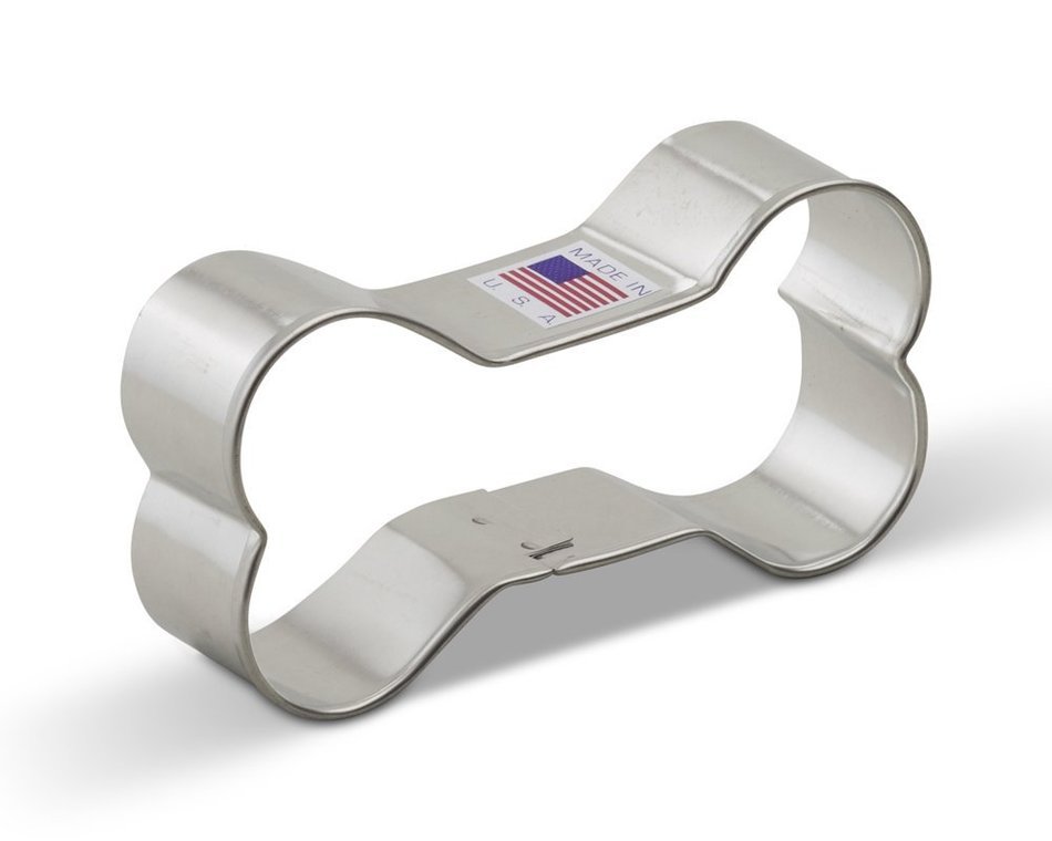 Ann Clark Dog Bone Cookie Cutter - 3.75 Inches - Tin Plated Steel