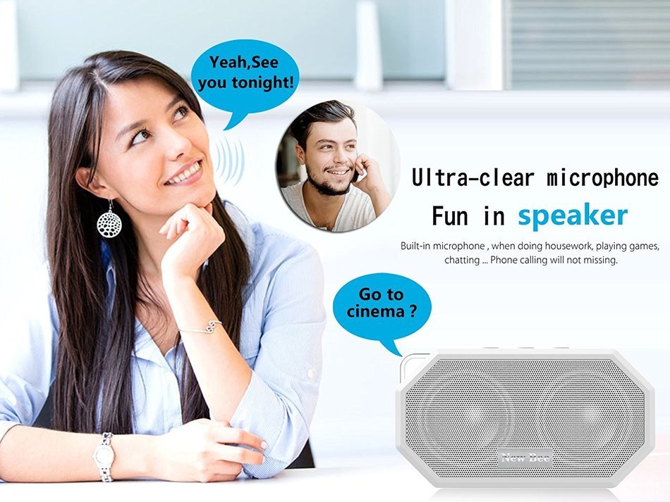Waterproof Bluetooth Speakers, Fuleadture Portable CSR 4.0 Wireless Bluetooth IP66 Mini Outdoor & Shower Speaker... N14