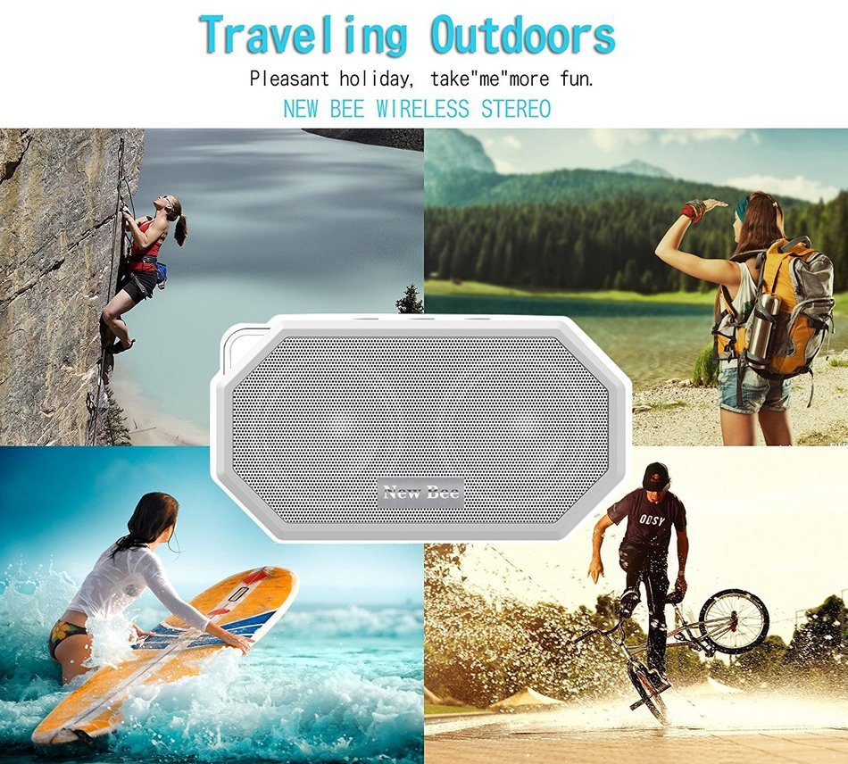 Waterproof Bluetooth Speakers, Fuleadture Portable CSR 4.0 Wireless Bluetooth IP66 Mini Outdoor & Shower Speaker... N15